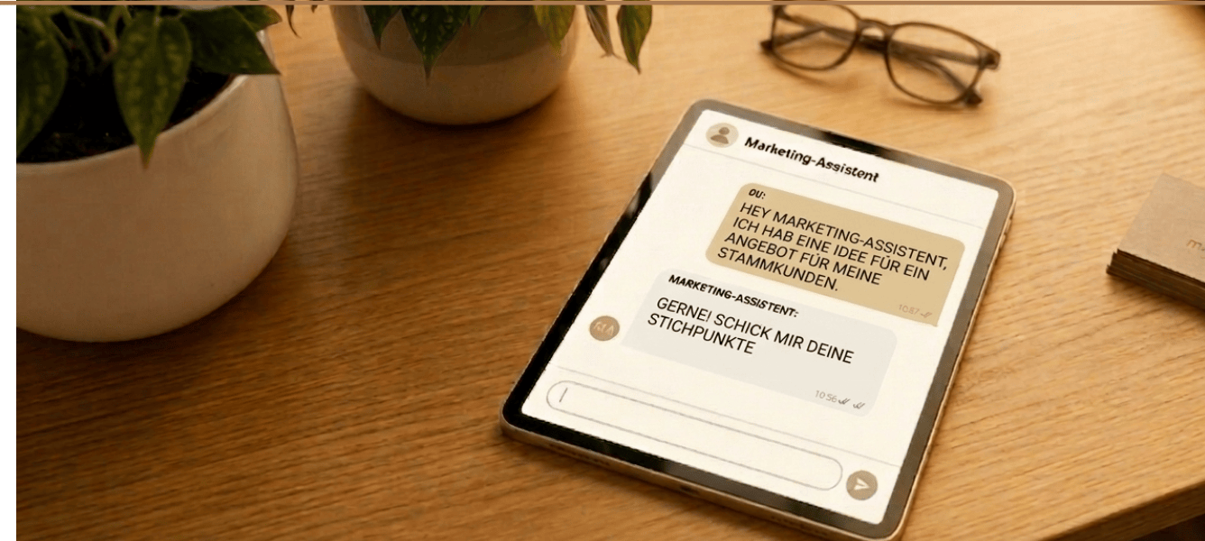 Dein digitaler Marketing-Zwilling hilft dir bei deinen Tätigkeiten im Büro
